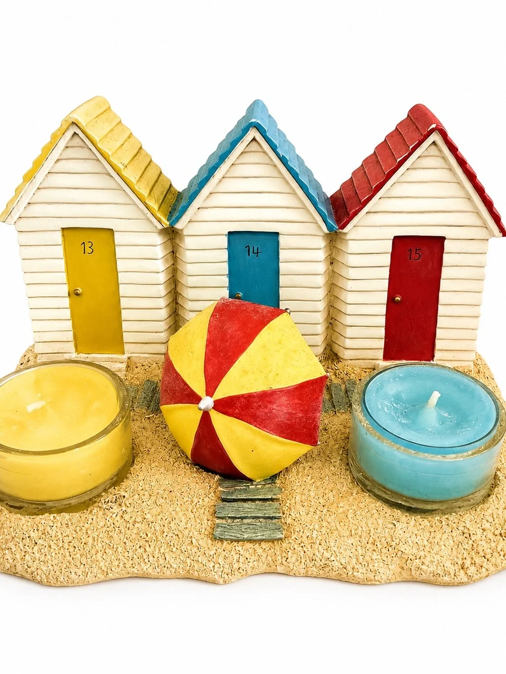 Yankee Candle Coastal Hut Votive Set in Yellow, Blue & Red